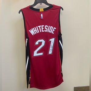 Authentic signed Hassan Whiteside Heat jersey,  NWOT